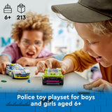 LEGO City Police Car and Muscle Car Chase, Emergency Vehicle Toy for Boys and Girls, Fun Gift for Kids Ages 6+ who Love Pretend Play Toys, Police Car Toy with Officer and Crook Minifigures, 60415
