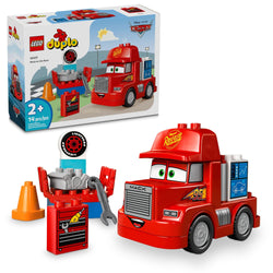 LEGO DUPLO Disney and Pixar’s Cars Mack at The Race Construction Set, Toddler Toy for Boys and Girls, Car Toy for Kids to Learn Through Play, Buildable Red Hauler Truck from The Cars Movie, 10417