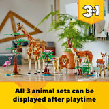 LEGO Creator 3 in 1 Wild Safari Animals, Rebuilds into 3 Different Safari Animal Figures - Giraffe Toy, Gazelle Toy or Lion Toy, Nature Toy, Building Set for Kids Ages 9 Years Old and Up, 31150