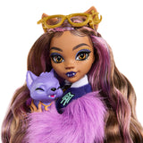 Monster High Clawdeen Wolf Doll with Pet Dog Crescent and Accessories Like Backpack, Planner, Snacks and More