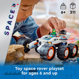 LEGO City Space Explorer Rover and Alien Life Toy, Space Gift for Boys and Girls Ages 6 and Up with 2 Minifigures, Robot and Extraterrestrial Figures, Pretend Play STEM Toy, 60431