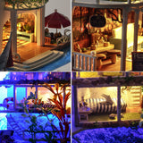 UniHobby DIY Miniature Dollhouse Kit,UniHobby DIY Dollhouse kit Tiny House Wooden Toy Gift with Furniture Dust Proof LED Lights for Adults