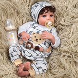 BABESIDE Reborn Baby Dolls, 20 Inch Lifelike Newborn Baby Doll Boy with Realistic Veins, Lifelike Handmade Reborn Doll, Advanced Painted Gift Set for Kids Age 3+