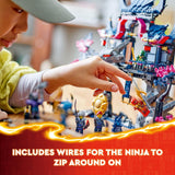 LEGO NINJAGO Wolf Mask Shadow Dojo Building Toy with 8 Ninja Action Figures Including Kai, NYA, Lloyd and Zane, Kids’ Ninja Master Toy for Independent Play, Toys for 9 Year Old Boys and Girls, 71813