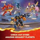 LEGO NINJAGO Sora’s Elemental Tech Mech Mini Ninja Toy, Customizable Figure, Adventure Toy Set for Kids with Sora Minifigure, Ninja Action Figure Gift for Boys and Girls Ages 7 and Up, 71807