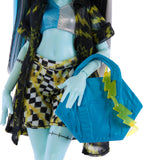 Monster High Scare-adise Island Frankie Stein Doll with Swimsuit, Coverup and Beach Accessories Like Hat, Volleyball and Tote