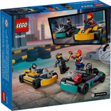 LEGO City Go-Karts and Race Drivers Toy Playset, 2 Driver Minifigures, Racing Vehicle Car Toy, Fun Race Car Toy Gift for Kids Aged 5 and Up, 60400