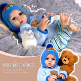 Aori Reborn Baby Dolls - Full Body Vinly Realistic Newborn Boy Dolls, 18 inch