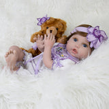 Milidool Lifelike Reborn Baby Dolls - 22 Inch Realistic Reborn Baby Dolls, Life Like Baby Dolls That Look Real,Handmade Real Looking Girl Alive Real Life Baby Doll