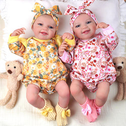 BABESIDE Lifelike Reborn Baby Dolls Twins - 20 - Inch Sweet Smile Realistic-Newborn Baby Dolls Soft Body Real Life Baby Dolls Girl with Gift Box for Kids Age 3+ & Collection