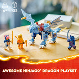 LEGO NINJAGO Young Dragon Riyu Playset with 3 Ninja Minifigures for Independent Play, Buildable Ninja Toy Model and Adventure Set for Kids, Ninja Gift for 6 Year Old Boys and Girls, 71810