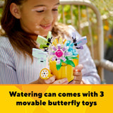 LEGO Creator 3 in 1 Flowers in Watering Can Building Toy, Transforms into Rain Boot or 2 Birds, Fun Animal Toy Easter Gift for Kids, Easter Basket Stuffers for Girls and Boys, 31149