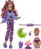 Monster High Doll, Clawdeen Wolf Creepover Party Set with Pet Dog Crescent, Sleepover Clothes and Accessories