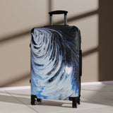 Metalic Blue Wave Suitcase