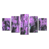 Purple Haze Canvas Wall Art Prints (No Frame) 5-Pieces/Set D