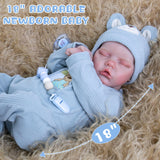 Milidool Realistic Reborn Baby Boy Dolls - Lifelike Newborn Baby Dolls That Looks Real,18 Inch Soft Handmade Real Looking Baby Doll, Real Life Baby Dolls with Gift Box for Kids Age 3+