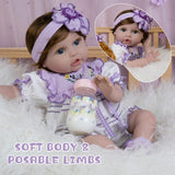 Milidool Lifelike Reborn Baby Dolls - 22 Inch Realistic Reborn Baby Dolls, Life Like Baby Dolls That Look Real,Handmade Real Looking Girl Alive Real Life Baby Doll