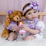 Milidool Lifelike Reborn Baby Dolls - 22 Inch Realistic Reborn Baby Dolls, Life Like Baby Dolls That Look Real,Handmade Real Looking Girl Alive Real Life Baby Doll