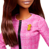 Barbie Careers Doll & Accessories, Future Leader with Light Brown Hair Wearing Outfit with 2 Golden Bracelets & “B” Pin, Includes Future Leader Sticker for Kids