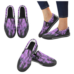 Purple Haze Men's Slip-on Canvas Shoes (Model 019)