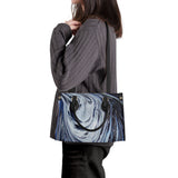 Metal Blue Wave SF_B3 Luxury Women PU Tote Bag - Black