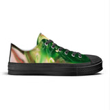 Green Goo SF_S62 Unisex Classic Low Top Canvas Shoes - Black