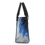 Metal Blue Wave SF_B3 Luxury Women PU Tote Bag - Black