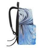 Metal Blue Wave D39 All Over Print Cotton Backpack