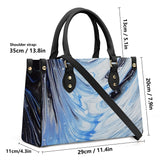 Metal Blue Wave SF_B3 Luxury Women PU Tote Bag - Black