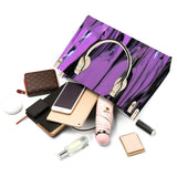 Purple Haze SF_B3 Luxury Women PU Tote Bag - White