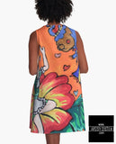 A-Line Dress #Alice and the #tardigrade queen Painting