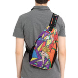 Duel Abstraction Vs Reality - Abstraction Attacking Realism - Men's Casual Chest Bag (1729)