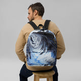 Metal Blue Wave Backpack