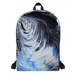 Metal Blue Wave Backpack