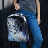 Metal Blue Wave Backpack