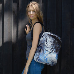 Metal Blue Wave Backpack