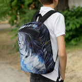 Metal Blue Wave Backpack