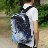 Metal Blue Wave Backpack