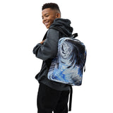 Metal Blue Wave Backpack