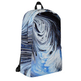 Metal Blue Wave Backpack