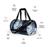 Metal Blue Wave All-over print gym bag
