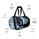 Metal Blue Wave All-over print gym bag