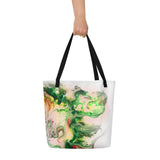 Green Goo All-Over Print Large Tote Bag