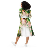 Green Goo All-over print long sleeve midi dress