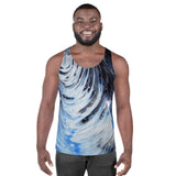 Metal Blue Wave Unisex Tank Top