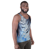 Metal Blue Wave Unisex Tank Top