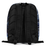 Metal Blue Wave Minimalist Backpack