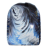 Metal Blue Wave Minimalist Backpack