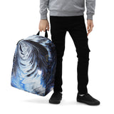 Metal Blue Wave Minimalist Backpack