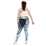 Metal Blue Wave  All-Over Print Plus Size Leggings